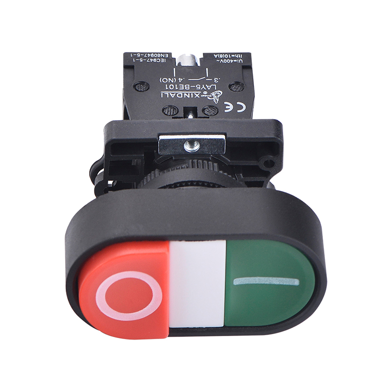 electric plastic switch on off 220v 10a double push button LAY5-EB8425