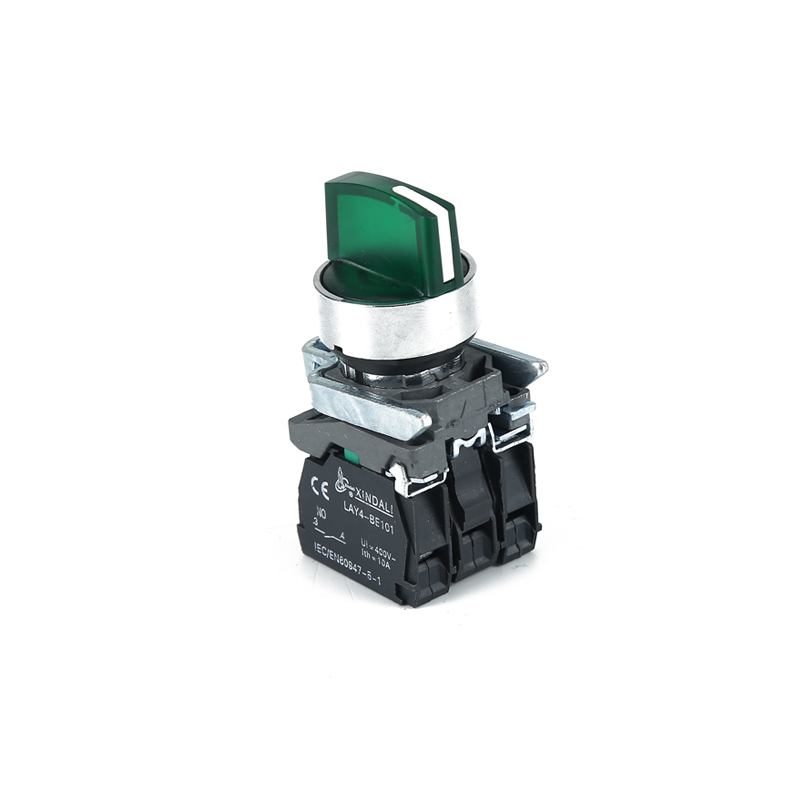 2 position push button switch key selector switch LED HEAD 220v LAY4-BK2565