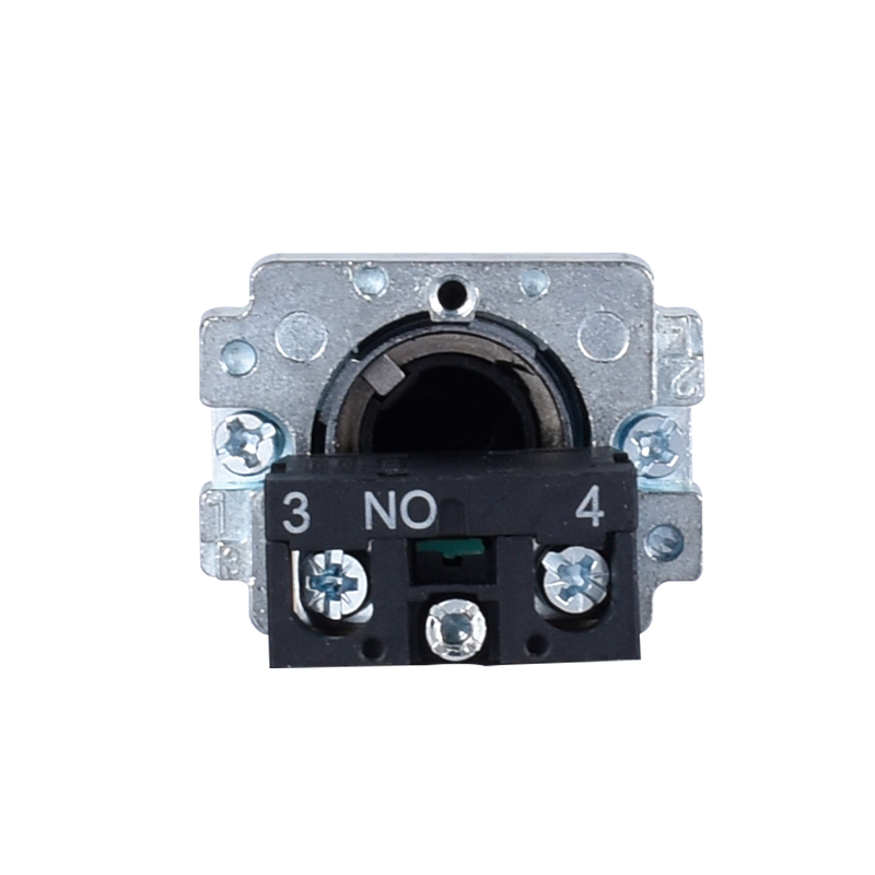 metal flush spring return white pushbutton switch with marked LAY5-BA3341