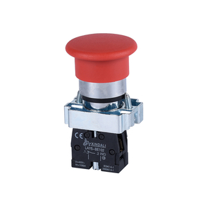 electrical mushroom head 40mm red stop emergency push button LAY5-BC42