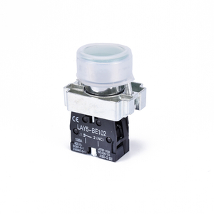 flush waterproof cap metal push button switch with protective cap LAY5-BP31
