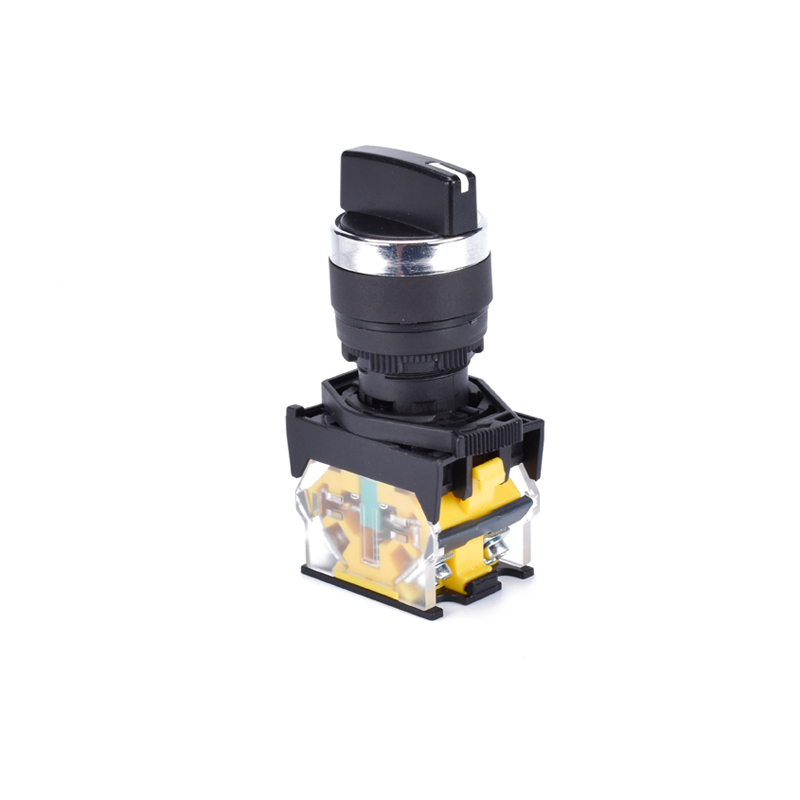22mm black spring return 2 position selector push button switch XDL31-CD33