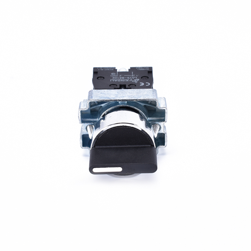 metal electrical standard handle selector 3 position spring return black pushbutton switch LAY5-BD21