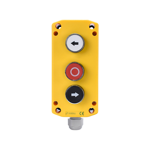 3 holes plastic flush waterproof push button yellow crane control box XDL721-JB324P